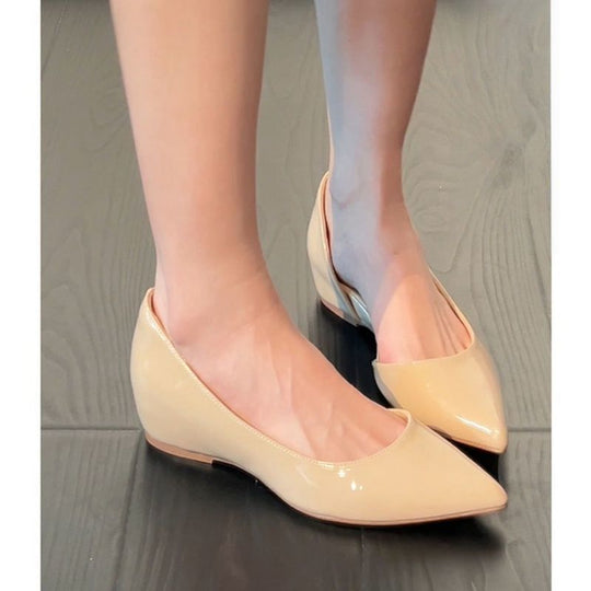 Damen Lack-Ballerinas mit spitzer Zehenform und eleganter DOrsay-Silhouette Shop Nory