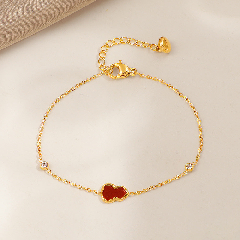 Frauen Artisan Herz-förmige Charm Armband Shop Nory