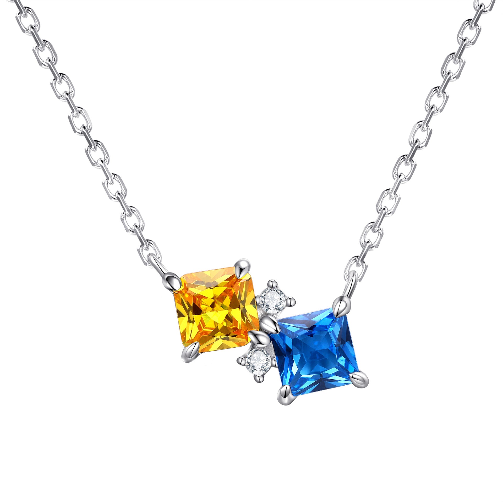 Damen Halskette mit funkelndem Kristallmotiv Shop Nory
