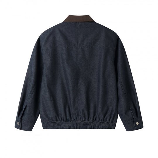 Herren Kurzblouson aus Canvas mit Cordkragen, Brustreißverschluss und elastischem Saum Shop Nory