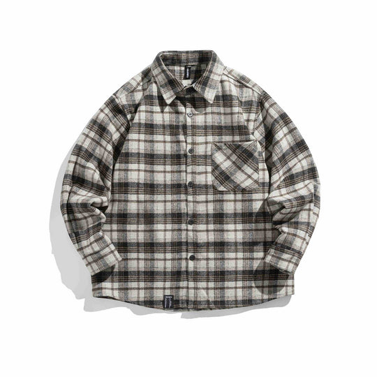 Herren Flanell‑Overshirt im Boxy‑Cut mit aufgesetzter Brusttasche Shop Nory