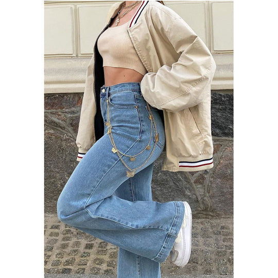 Damen Flared Jeans mit hohem Bund und trendigem Schlag