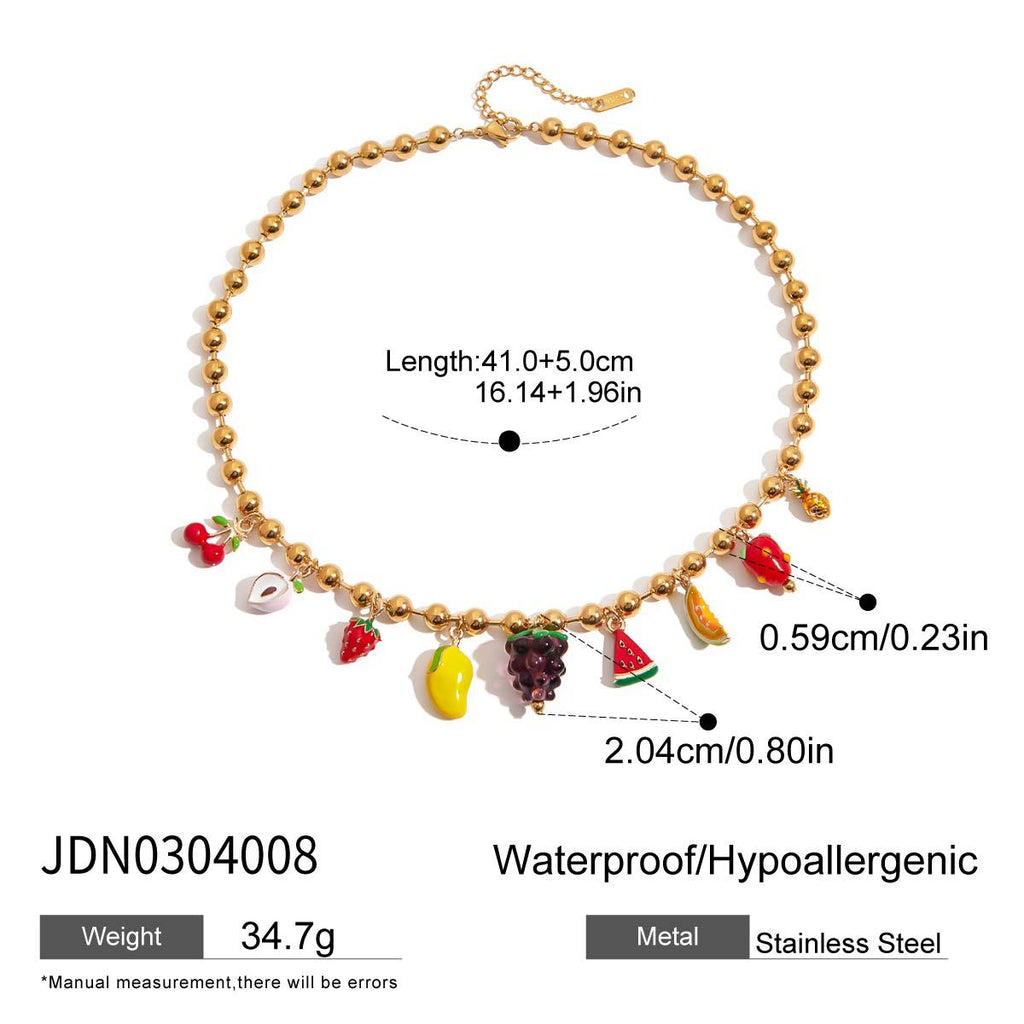 Damen Accessoire-Armband mit bunten Früchten und maritimen Anhängern Shop Nory