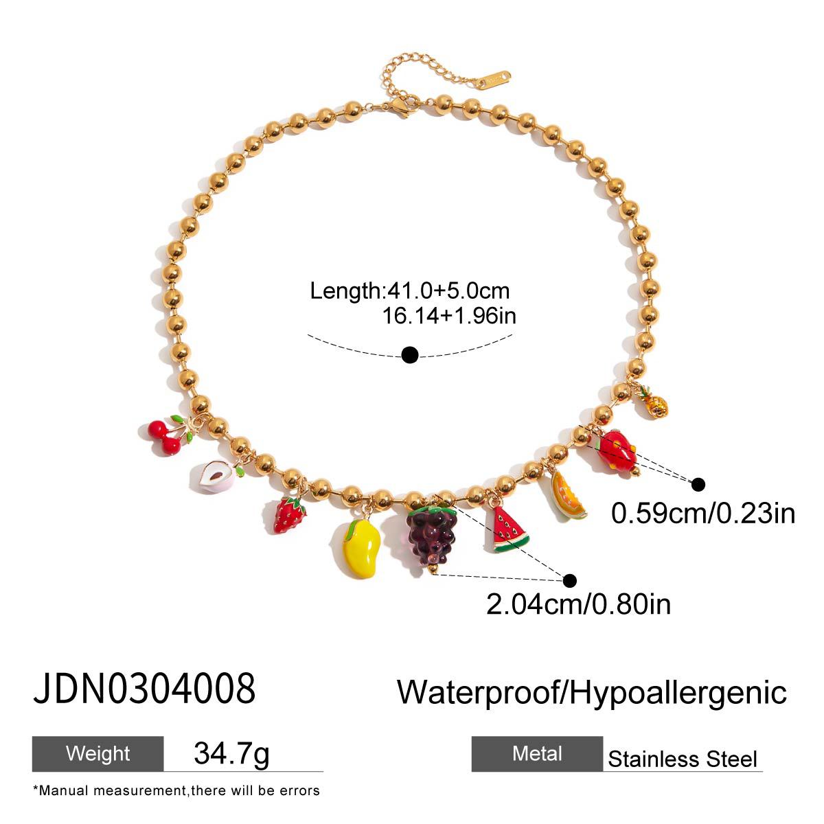 Damen Accessoire-Armband mit bunten Früchten und maritimen Anhängern Shop Nory