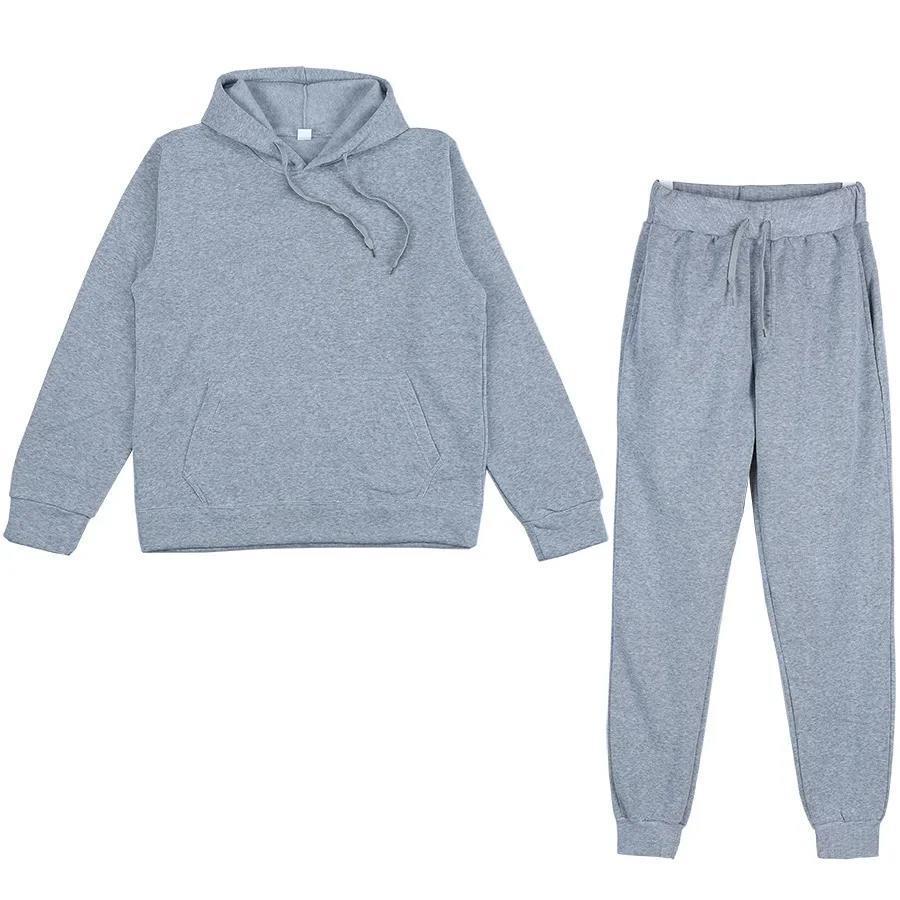 Unisex weiches Lounge-Set mit Oversize-Hoodie, taillenhoher Jogginghose und geripptem Knöchelabschluss Shop Nory