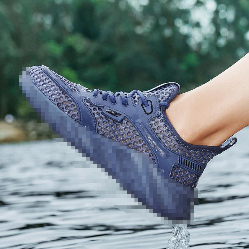 Herren Atmungsaktiver Mesh-Freizeitsneaker mit strukturierter Wellen-Plateausohle Shop Nory