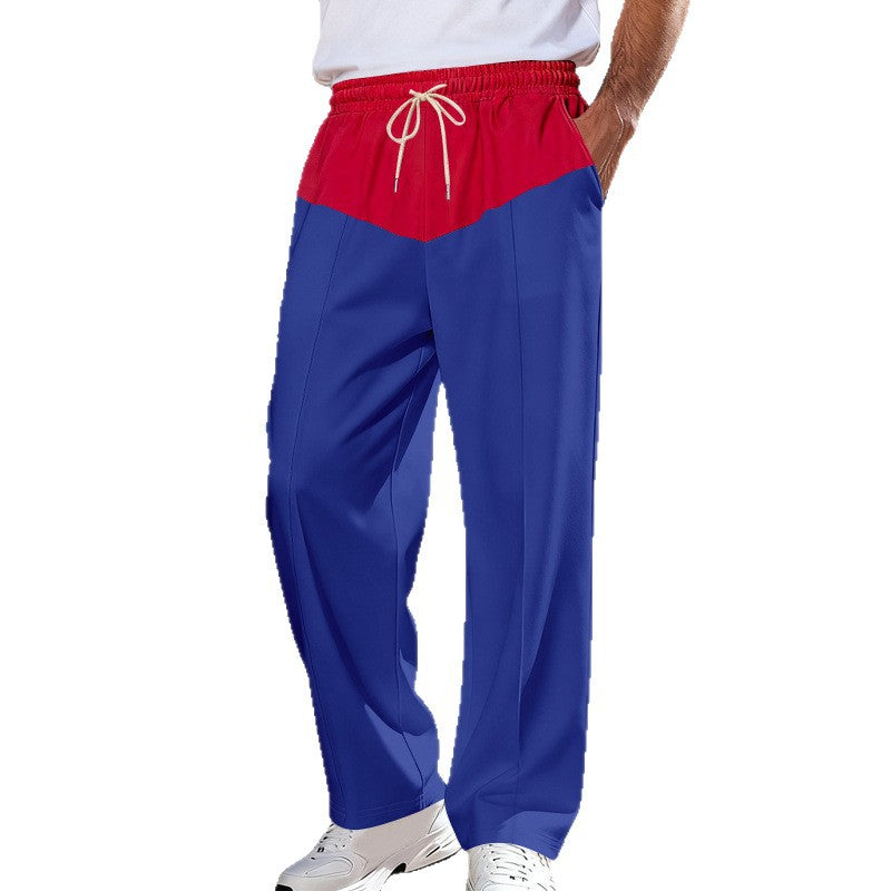 Herren Leichte Travel-Hose mit weitem Bein, kontrastierendem Tunnelzugbund und Bügelfalte Shop Nory