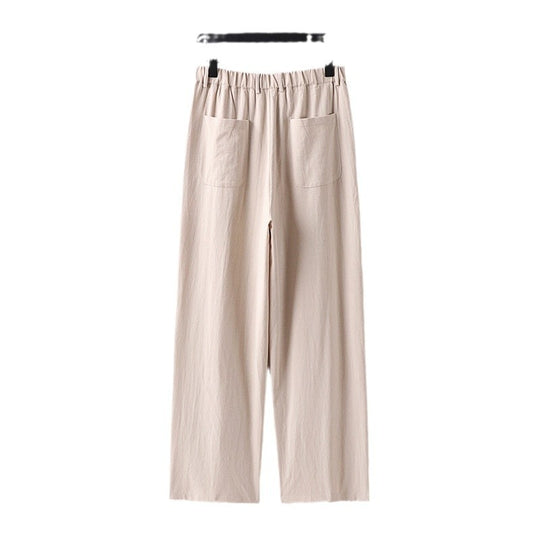 Damen weite Hose mit hoher Taille und Bundfalten Shop Nory