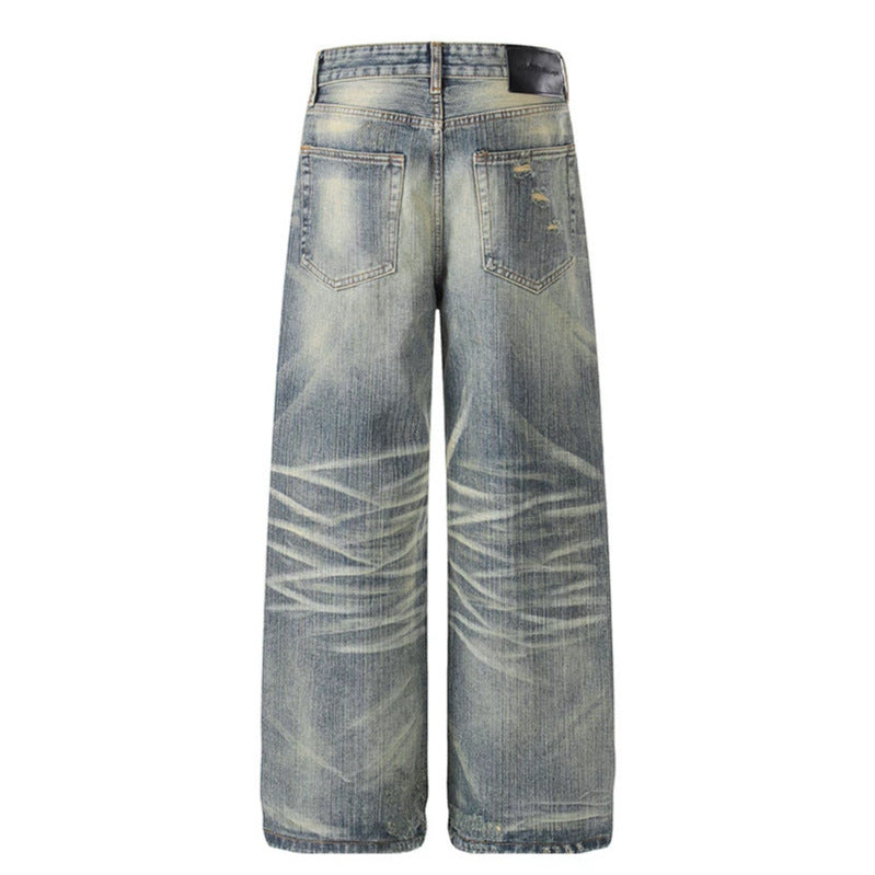 Damen Hochtaillierte Wide‑Leg Destroy‑Jeans mit Used‑Effekt und Culotte‑Silhouette Shop Nory