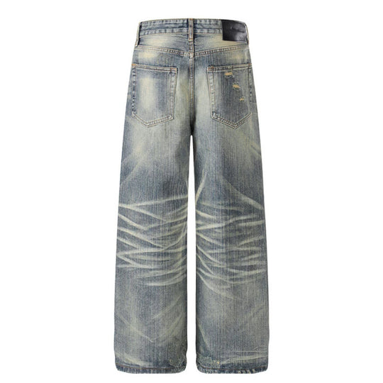 Damen Hochtaillierte Wide‑Leg Destroy‑Jeans mit Used‑Effekt und Culotte‑Silhouette Shop Nory