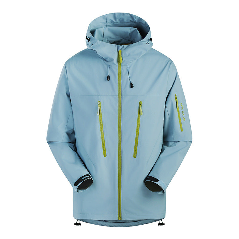 Herren Dreilagige atmungsaktive Hardshell-Outdoorjacke mit Kapuze und verschweißten Nähten Shop Nory