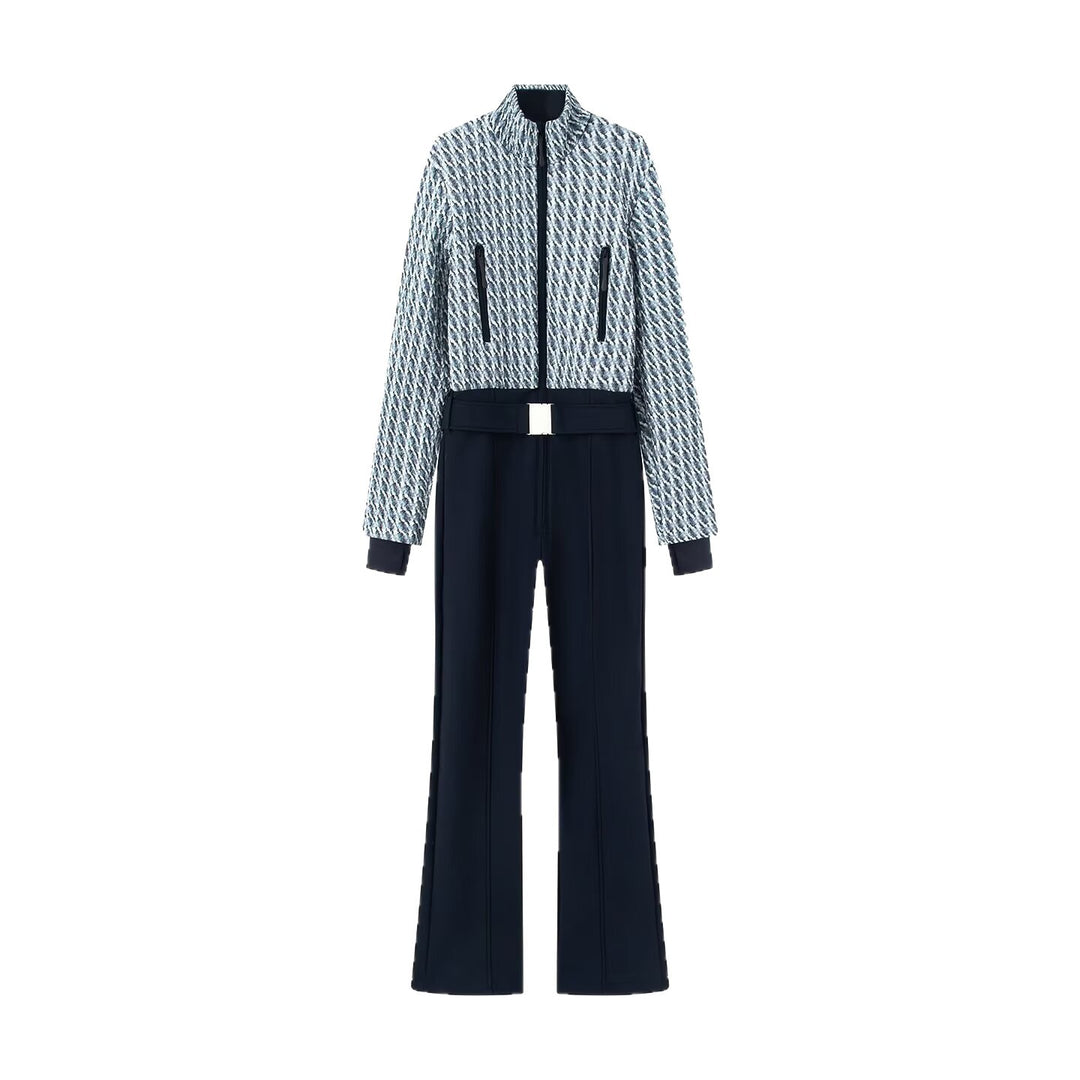Damen Zweiteiliges Ensemble aus strukturierter Kurzjacke und hochgeschnittener Schlaghose Shop Nory