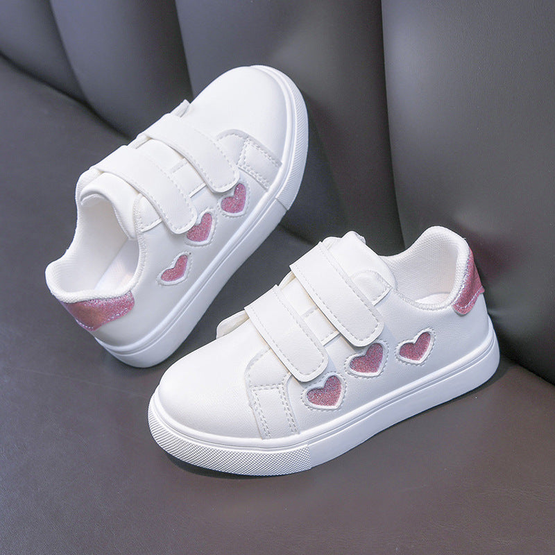 Damen Plateausneaker mit Klettverschluss und glitzernden Herz‑ und Sternapplikationen Shop Nory
