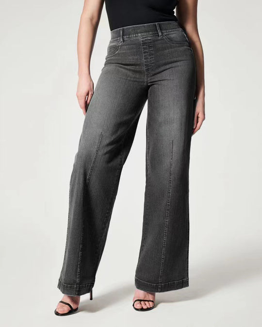 Damen Hochtaillierte Weitgeschnittene Jeanshose mit geradem Bein Shop Nory