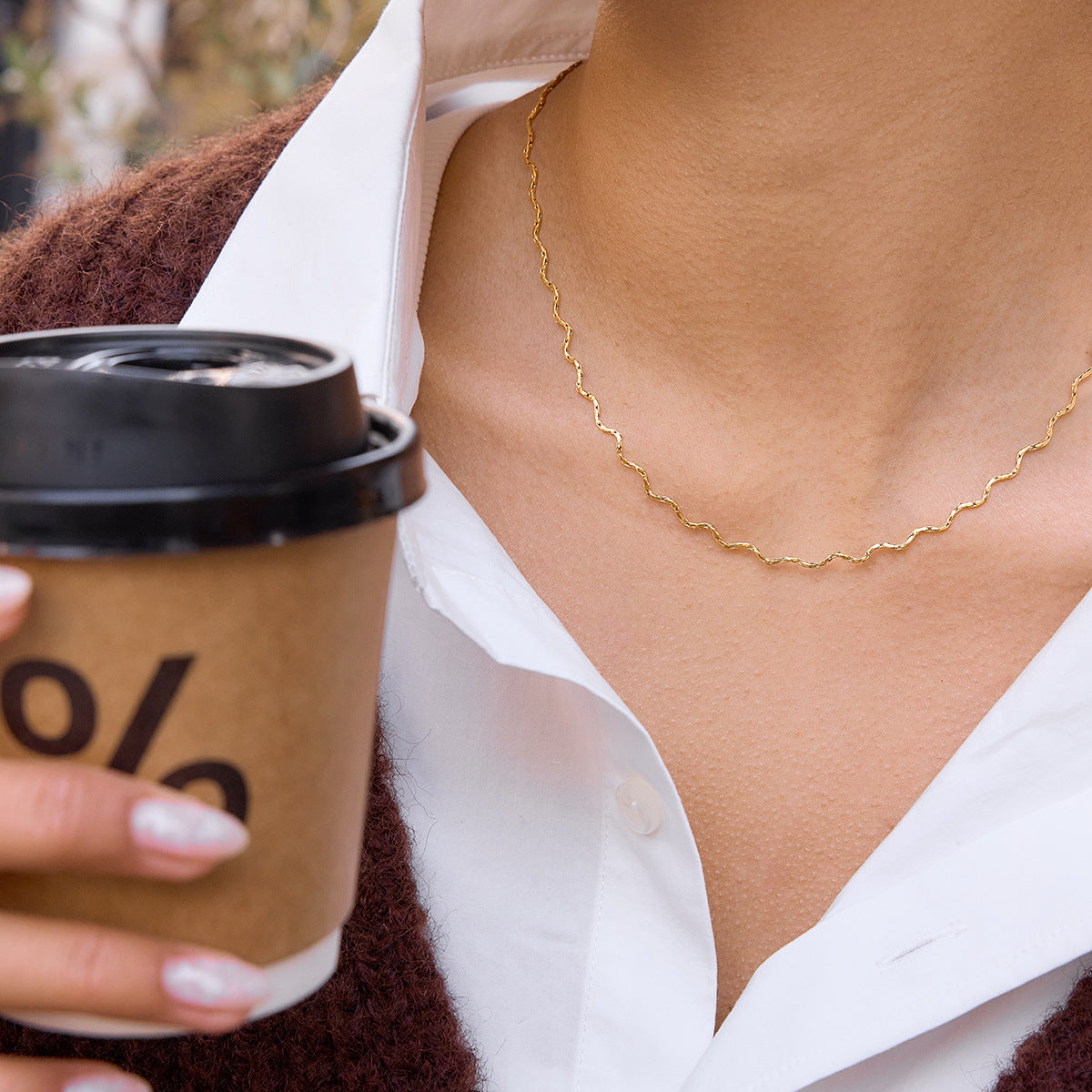 Damen Kette mit verlängerbarem Design aus hypoallergenem Edelstahl Shop Nory