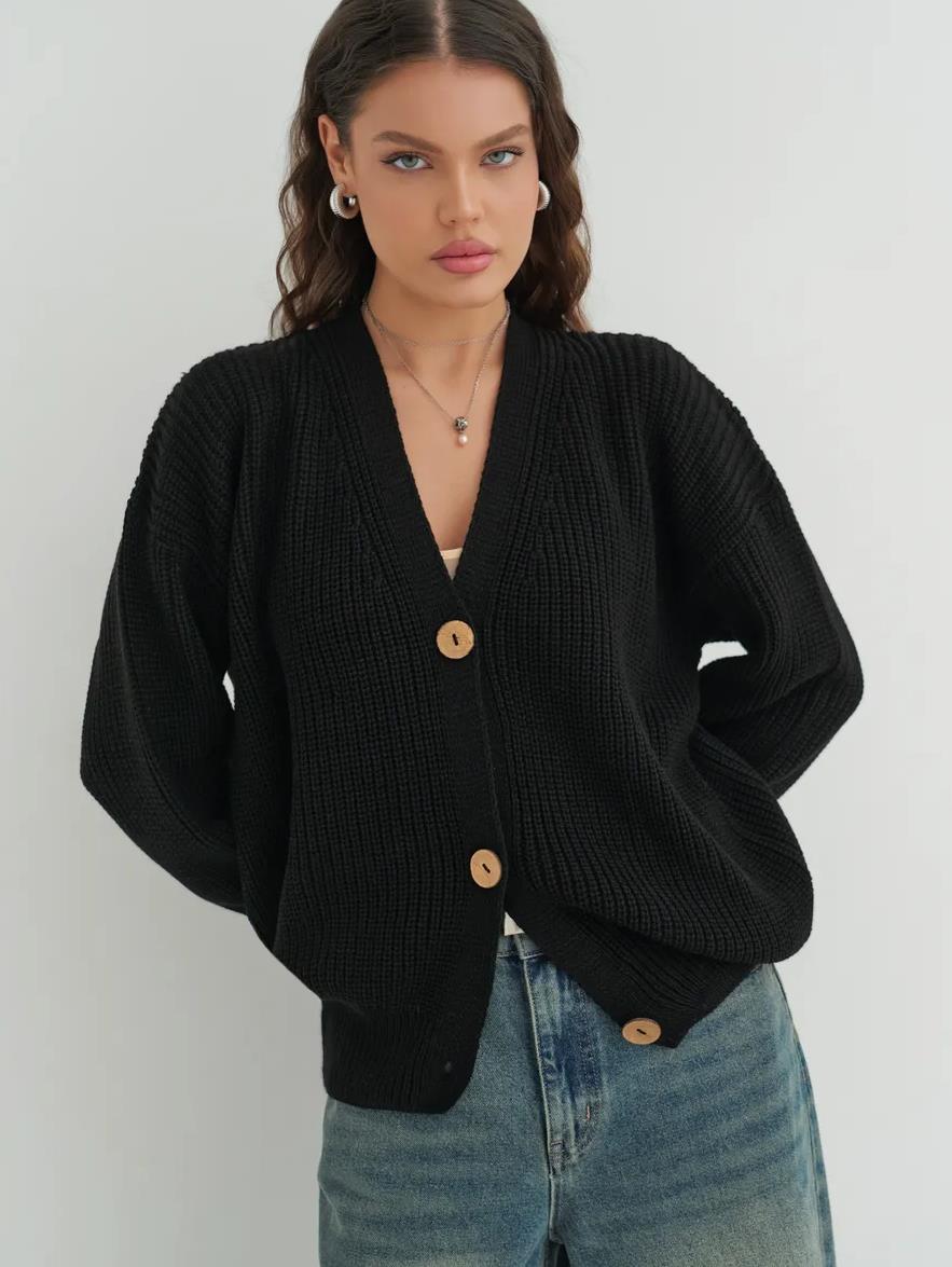 Damen lässiger Strickcardigan