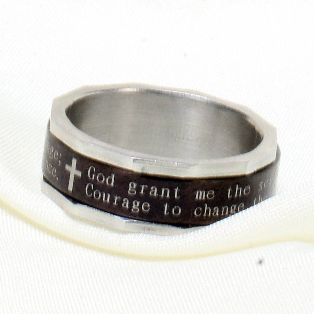 Herren Ring mit religiösem Motiv und eindringlicher Botschaft Shop Nory
