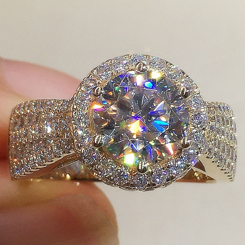 Damen Funkelnder Solitär-Cocktailring mit exquisitem Zirkonia-Besatz Shop Nory