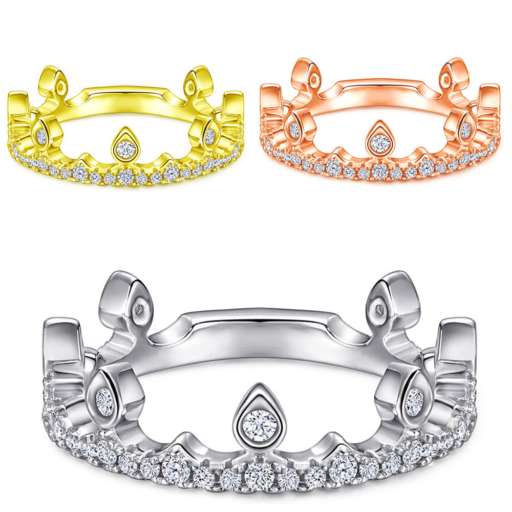 Damen Kranzring mit funkelnden Zirkonia und elegantem Design Shop Nory