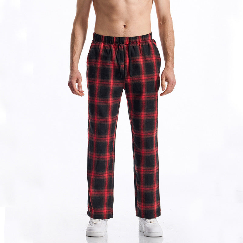 Herren bequeme Freizeithose mit Karomuster