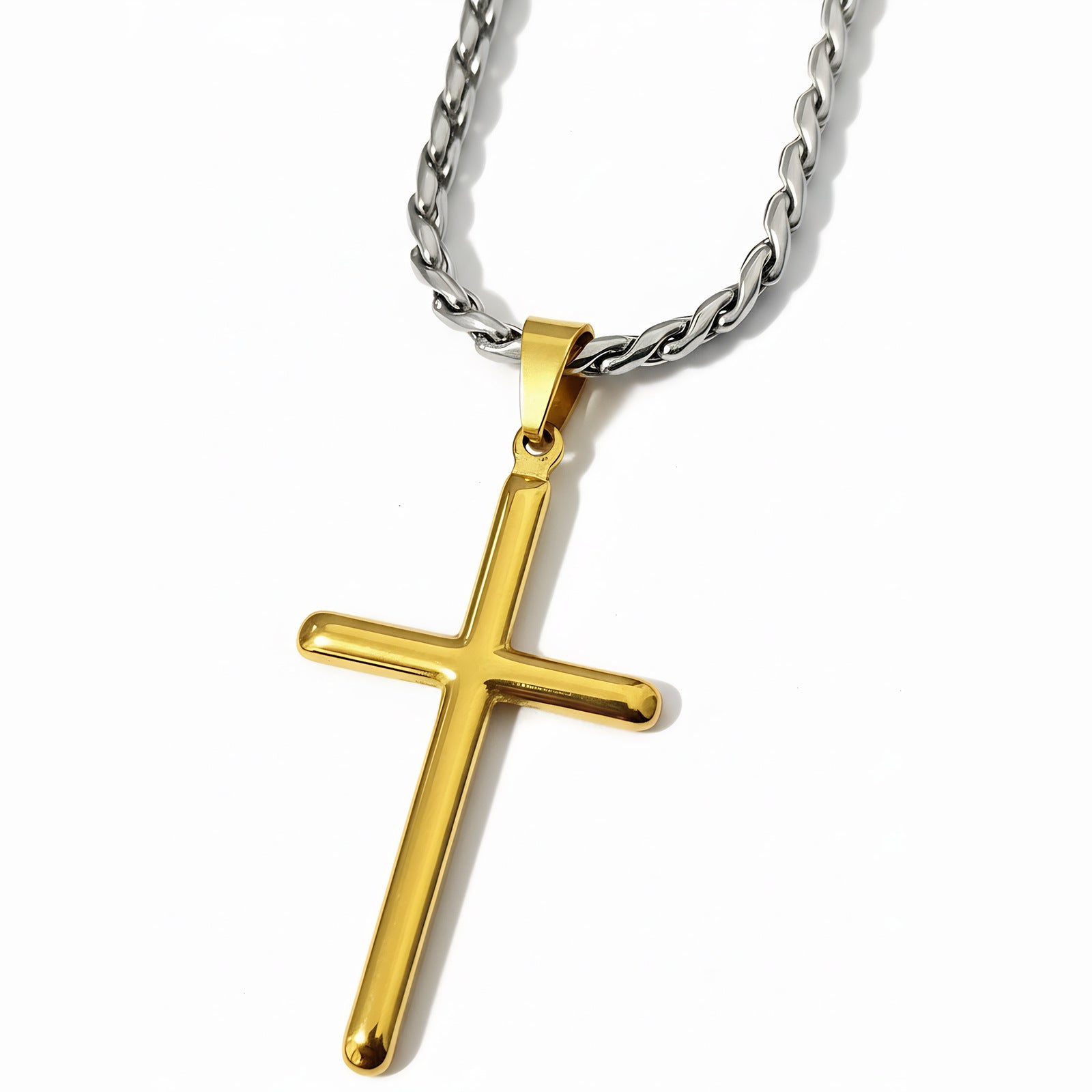 Damen Halskette mit besonderem Kreuzanhänger Shop Nory