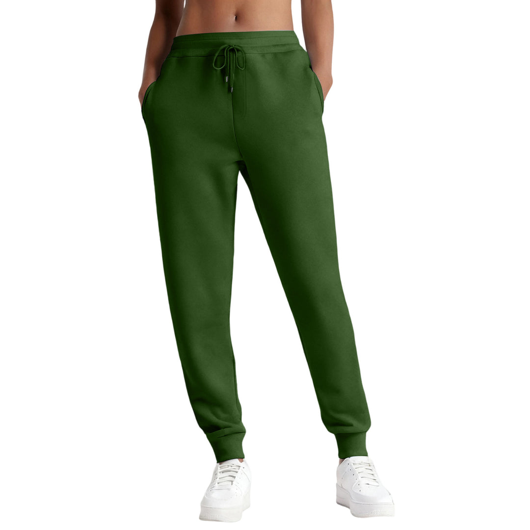 Damen nan schmale High‑Waist Sweat-Jogginghose mit hohem Komfortbund, verstellbarem Kordelzug und elastischen Knöchelbündchen Shop Nory