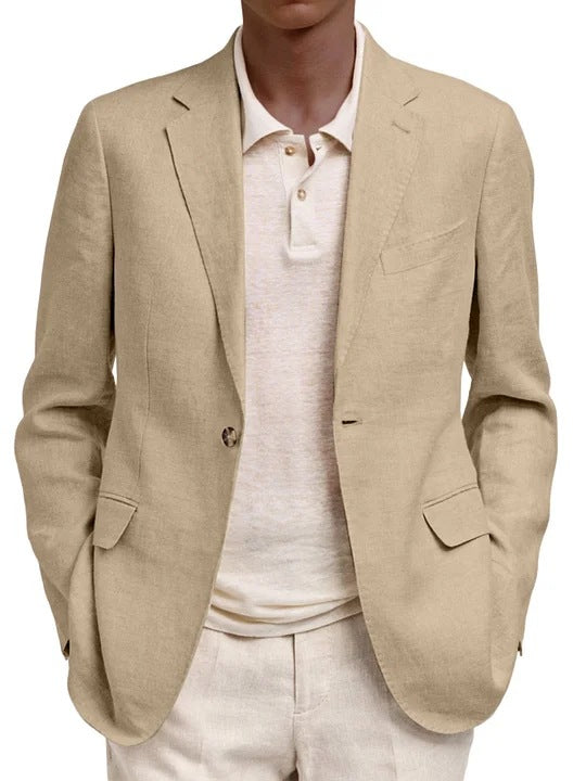 Herren nan leichtes Leinen-Sakko mit unstrukturierter Silhouette und Pattentaschen Shop Nory