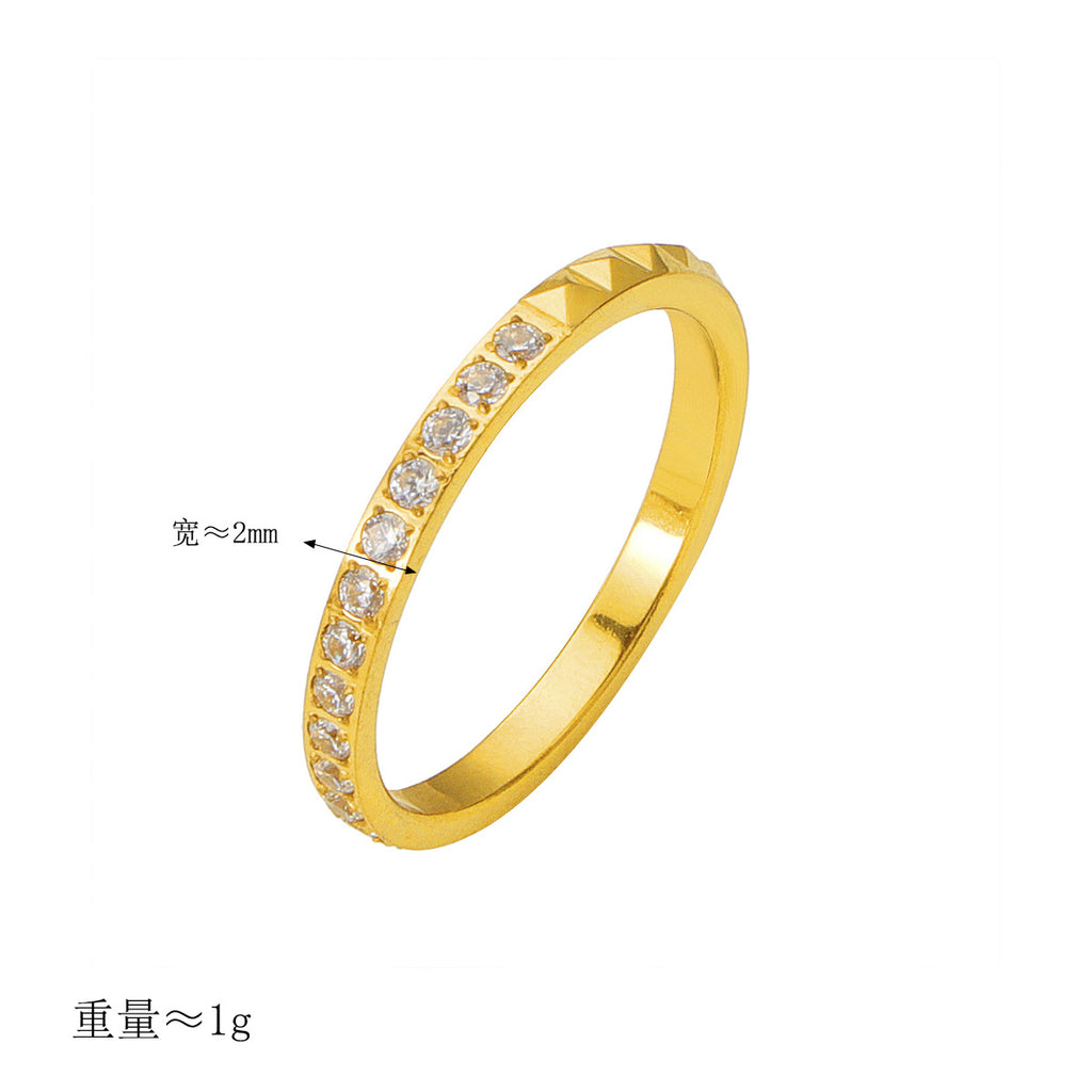 Damen eleganter Ring mit geometrischem Design und funkelnden Zirkonia Shop Nory