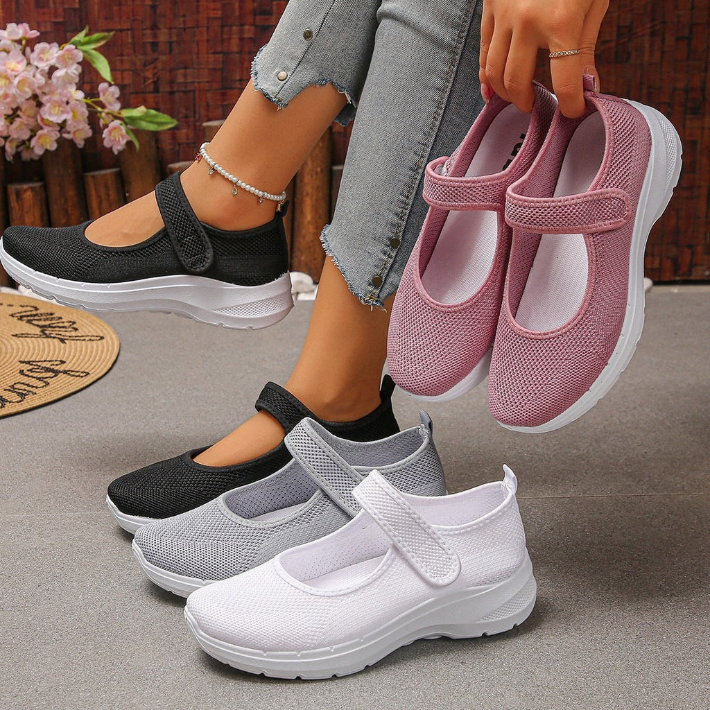 Damen Atmungsaktive Klett-Sneaker Shopnory