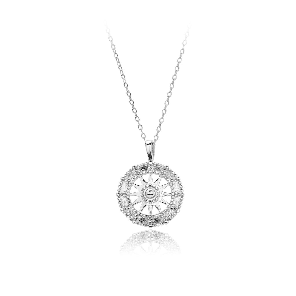 Damen Halskette mit kunstvoll gestaltetem Sonnendesign Shop Nory