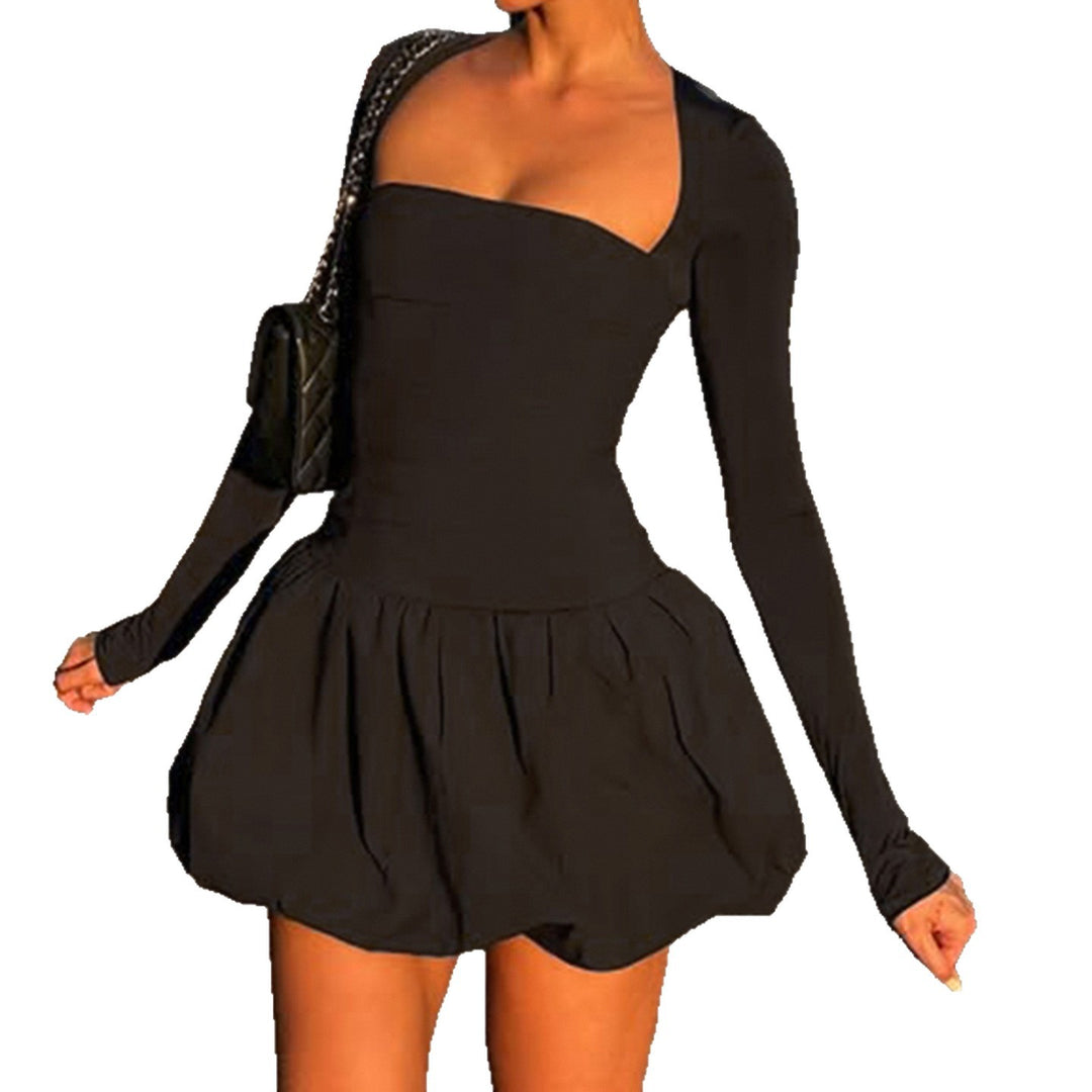 Damen nan figurbetonter Ballett-Body mit langem Arm und gerafftem Tulpenrock Shop Nory