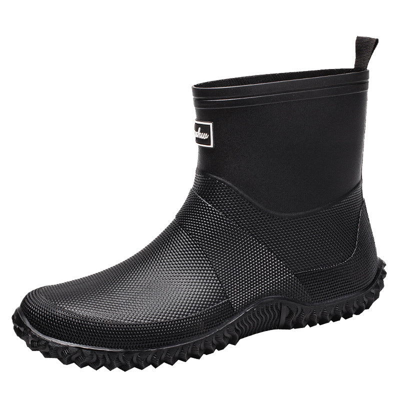 Herren Nahtlose Vollgummi-Schlupfstiefelette mit rutschfester Profilsohle Shop Nory