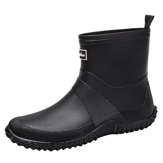 Herren Nahtlose Vollgummi-Schlupfstiefelette mit rutschfester Profilsohle Shop Nory