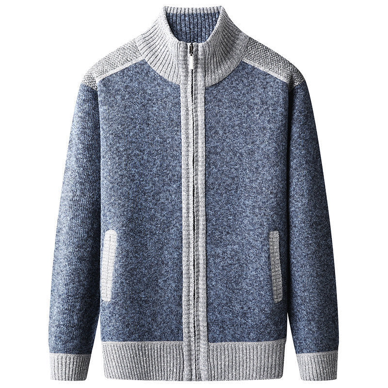 Herren Strickjacke mit hohem Kragen
