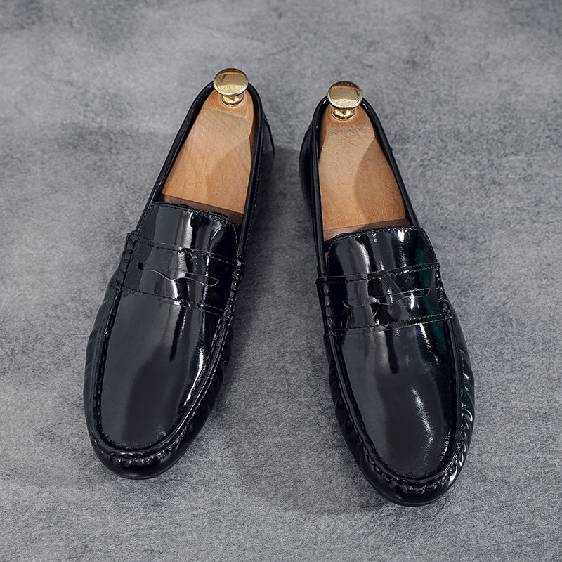 Herren Elegante Mokassins aus hochwertigem Lackleder Shop Nory