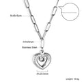 Damen Halskette mit herzförmigem Anhänger aus Edelstahl und modischem Kettendesign Shop Nory