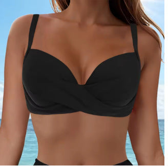 Damen Elegantes Bikinioberteil mit Wickeldesign