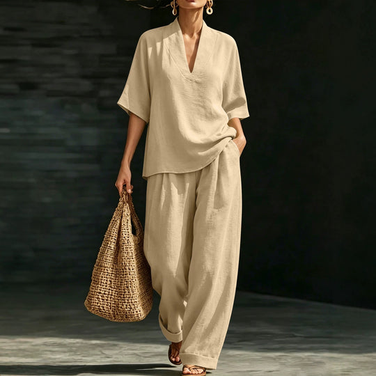 Damen Leichtes Oversize V-Ausschnitt Tunika‑Top mit Kimonoärmeln Shop Nory