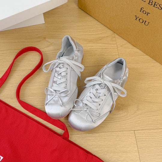 Damen Modische und komfortable Sneakers mit Satin-Oberfläche