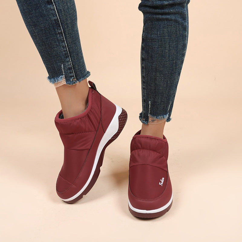 Damen Gepolsterte Slip-On Winter-Booties mit Keilsohle Shop Nory