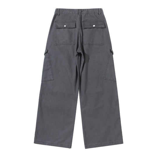 Damen Weite Cargo-Hose aus Baumwoll-Twill mit hoher Taille und aufgesetzten Klappentaschen Shop Nory