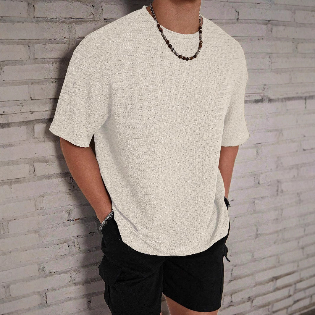 Herren lässiges Struktur-T-Shirt