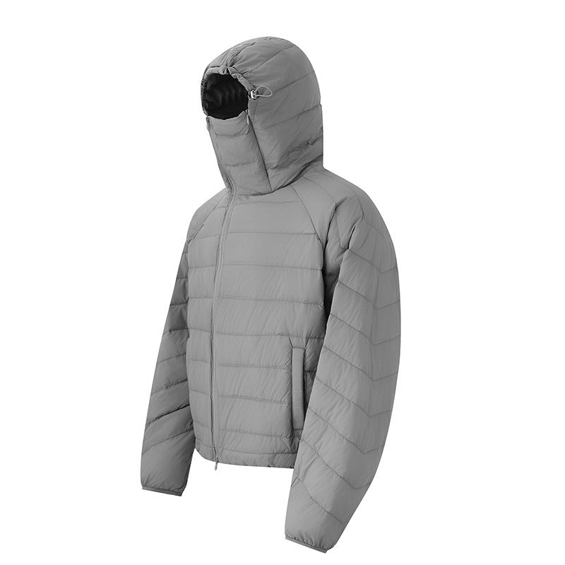 Unisex Leichte wattierte Kapuzenjacke mit Thermo‑Isolierung, Stehkragen und verdecktem Reißverschluss Shop Nory
