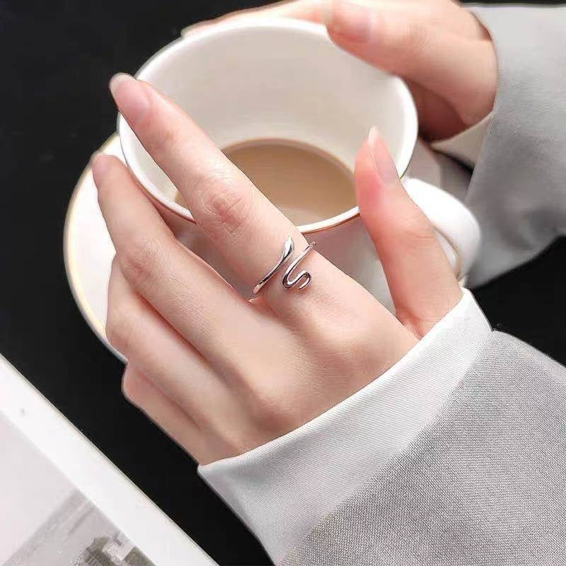 Damen Offener Ring mit eleganten Schlangenmotiven Shop Nory