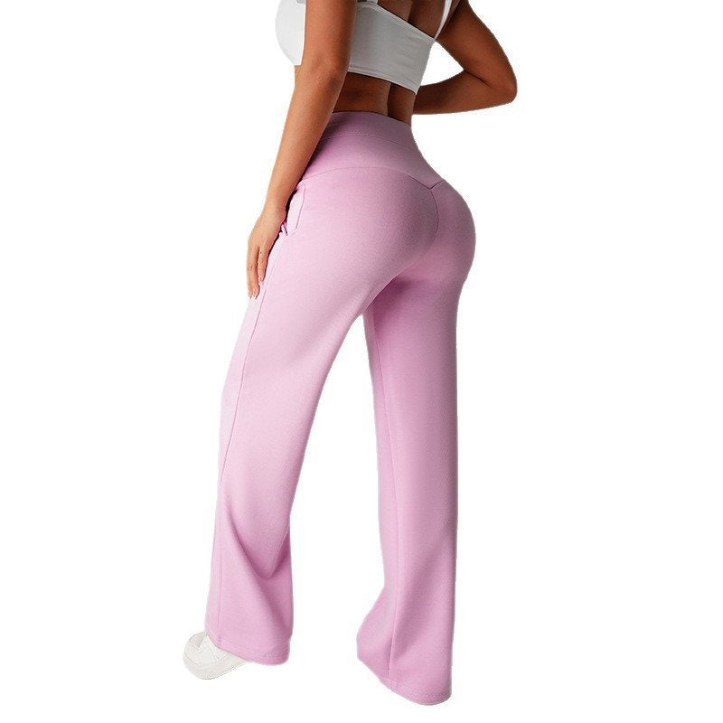 Damen High‑Waist Palazzo‑Sweatpants mit Bügelfalte und Komfortbund Shop Nory