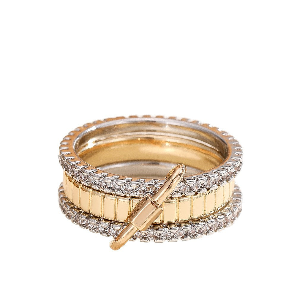 Damen Zarter Ring mit funkelnden Zirkonia und innovativem Design Shop Nory