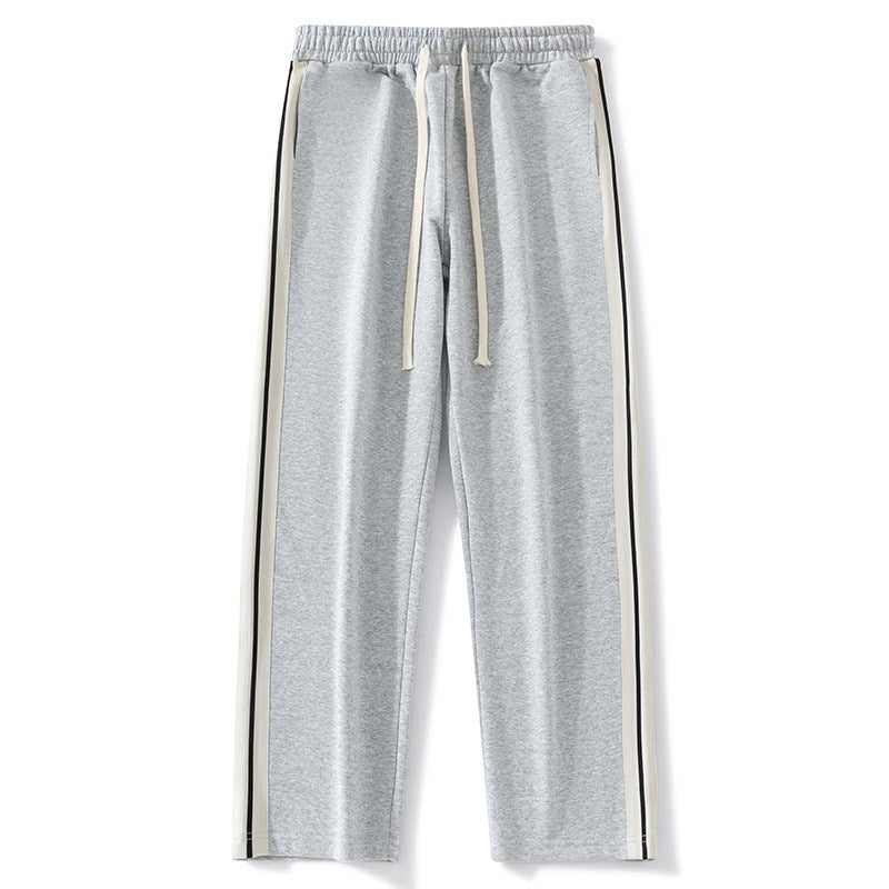 Herren Locker geschnittene Jogginghose mit elastischem Bund, Kordelzug und kontrastfarbenen Seitenstreifen Shop Nory