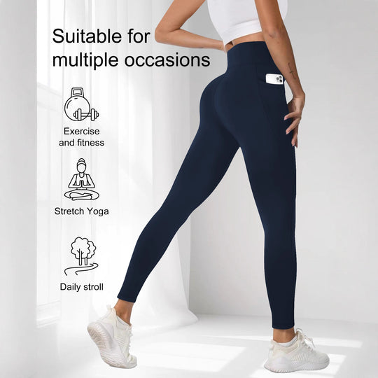 Damen Formende High-Waist Leggings mit Seitentasche und stützendem Stretch Shopy Nory