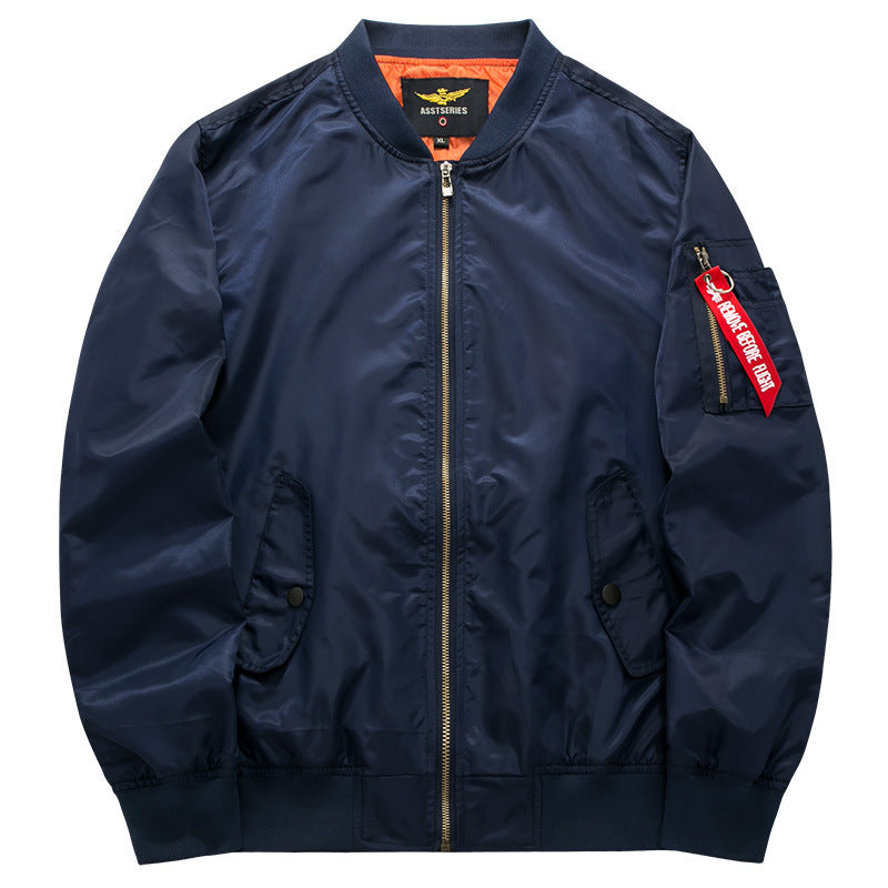 Herren Nylon-Bomberjacke im Pilotenstil mit wattierter Thermofütterung und Ärmeltasche Shop Nory