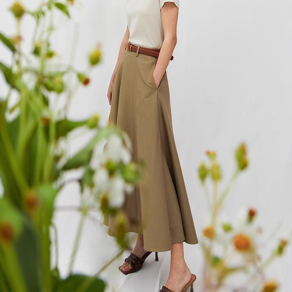 Damen Eleganter Maxirock mit Weit geschnittenem Design Shop Nory
